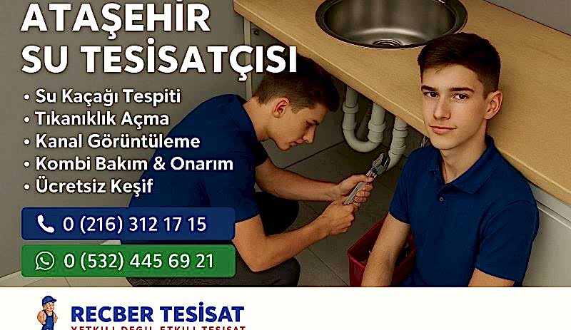 Ataşehir Su Tesisatçısı 7/24 Cihazlı Su Kaçağı Tespiti Reçber Tesisat